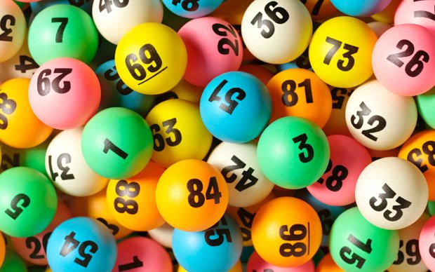 Photo: Some colourful lottery balls with numbers on them
