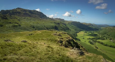 Green rolling hills in the Lake District